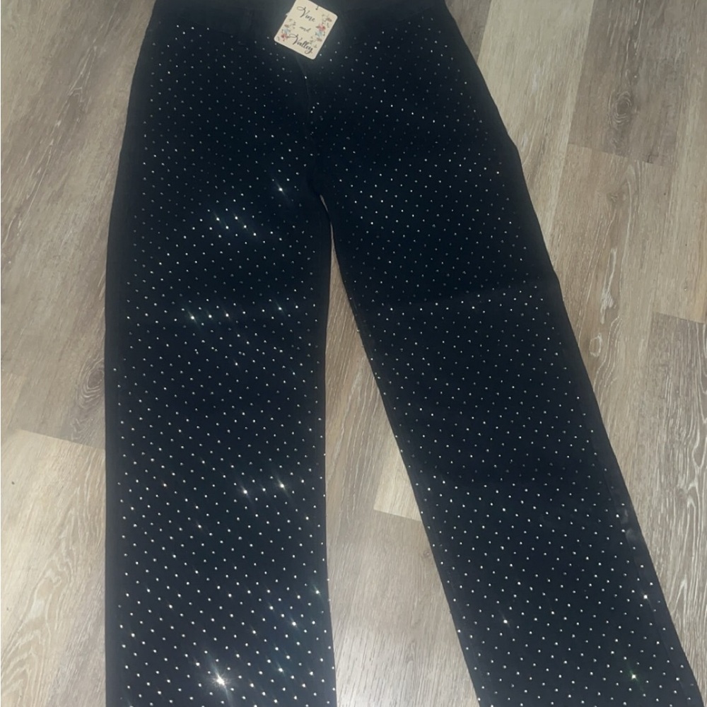 Black bling jeans